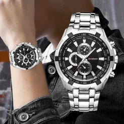 Curren Relógio De Quartzo Masculino À Prova D 'Água 8023XS