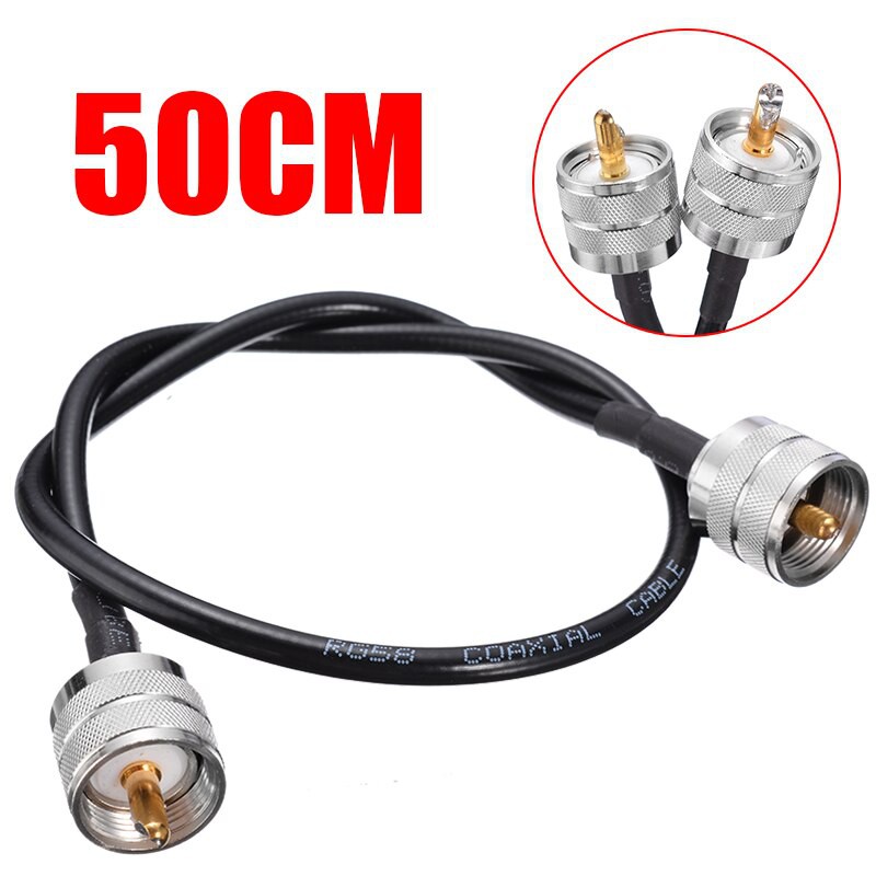 Rabicho Chicote para Acoplador de Antena Amplificador de Potência Medidor de Estacionária Radioamador e PX - 50 cm