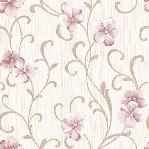 Papel De Parede Provençal Floral Flores Adesivo Lavável Vinílico Para Sala Quarto Escritório 10m