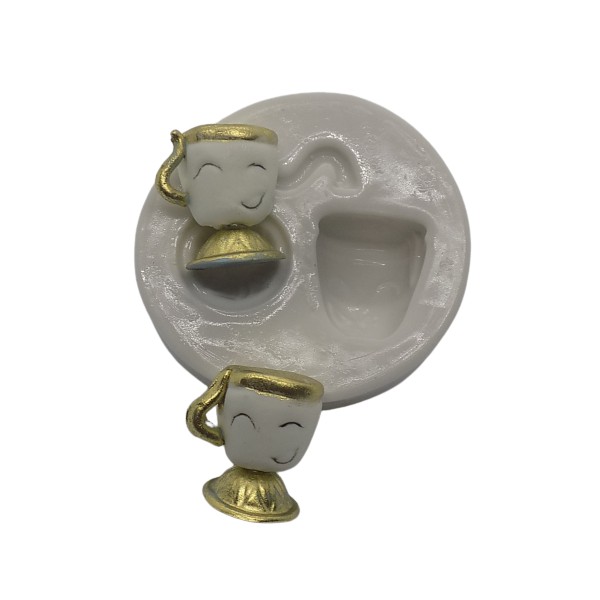 Molde De Silicone Xícara Zip A Bela E A Fera Molde Para Confeitaria Molde Para Biscuit 411