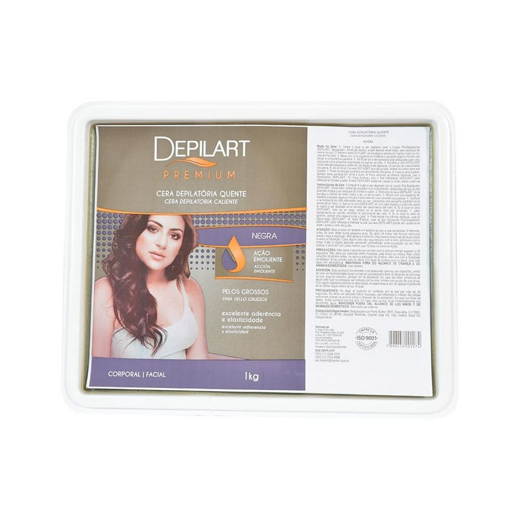 Cera Depilatória Quente Premium Negra 1kg - Depilart