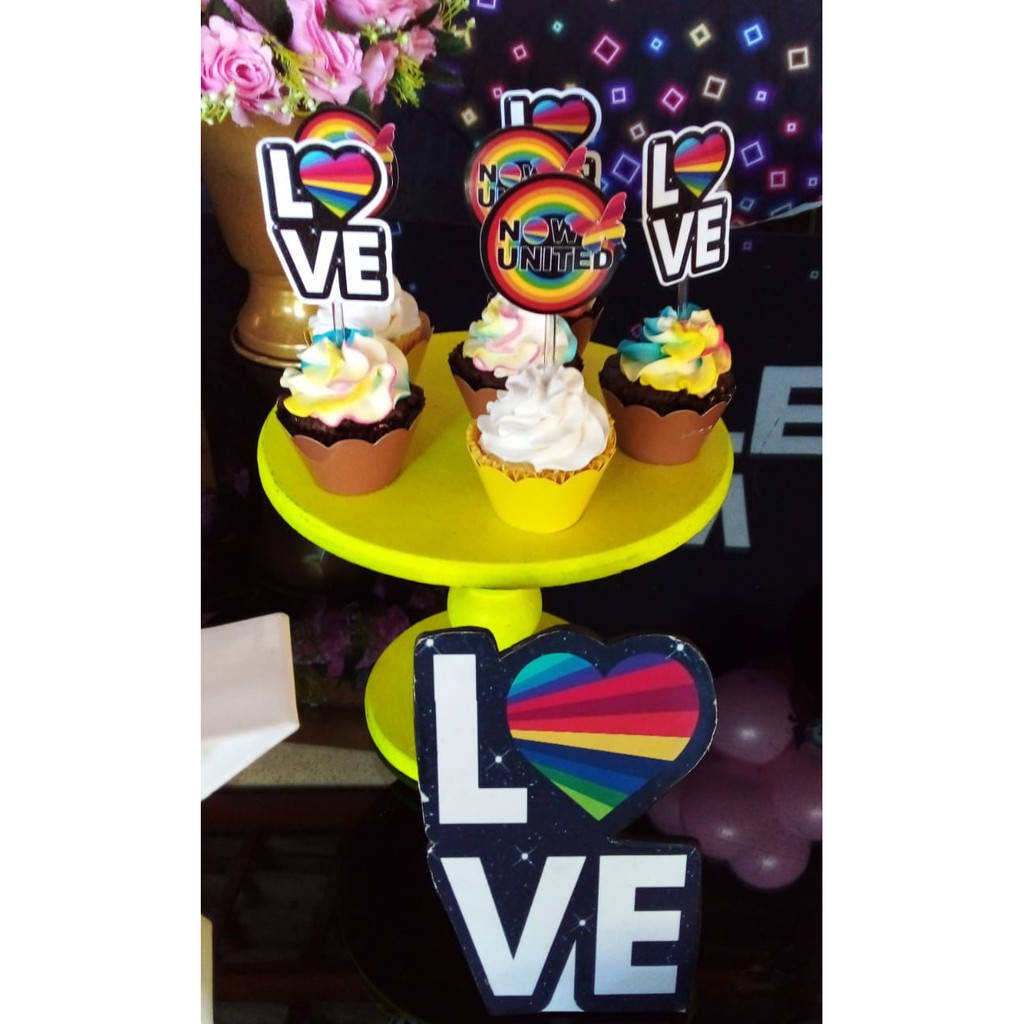 Tag para Cupcake Now United - pacote com 20 unidades