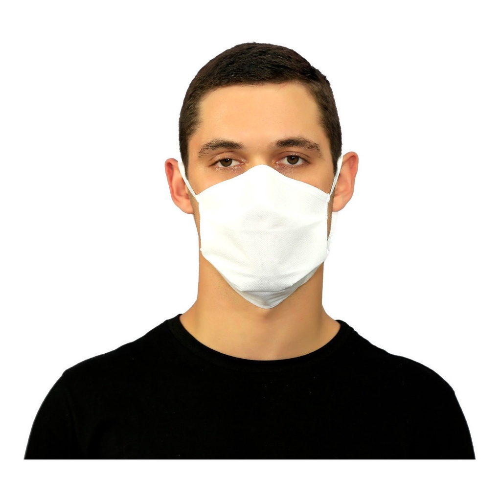 50 MÁSCARA TNT BRANCA 3000