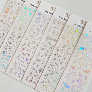 GaLiCiCi Adesivo Coreano Ins Colorido Prata Quente Básico Selvagem/PVC Hot Silver Decorativo Cartão Goo Material DIY
