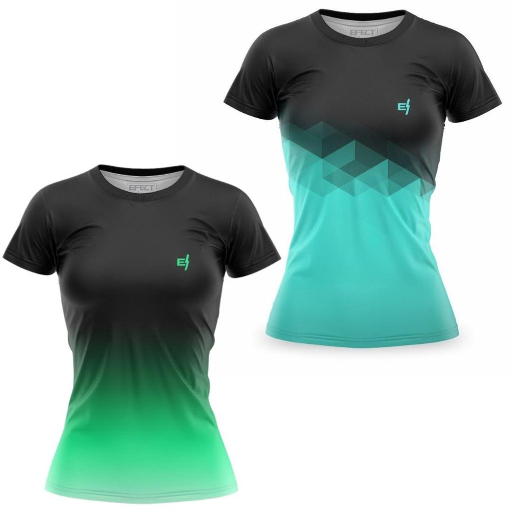 Kit 2 Camisa Camiseta Blusa Feminina Fitness Academia Dry Fit UV Caminhada Musculacao