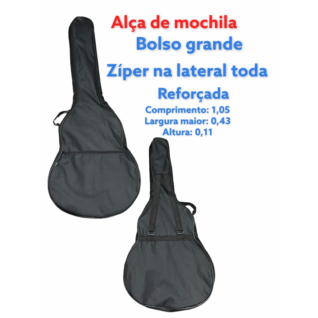 Imagem Capa Bag Para Violão Clássico SEM LOGO ALÇA DE MOCHILA - C101S/N2A SEM LOGO