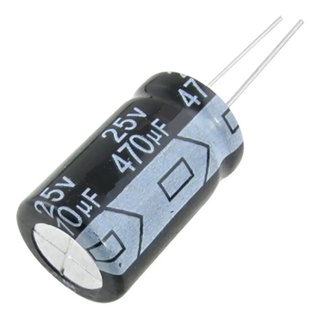 10 Peças Capacitor Eletrolítico 470uf 25v 470 x 25 105ºC