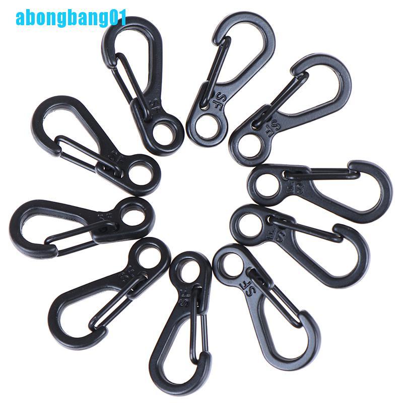 Abongbang01 10pçs Mini Mosquetão Clipe De Mola Snap Gancho Acampamento