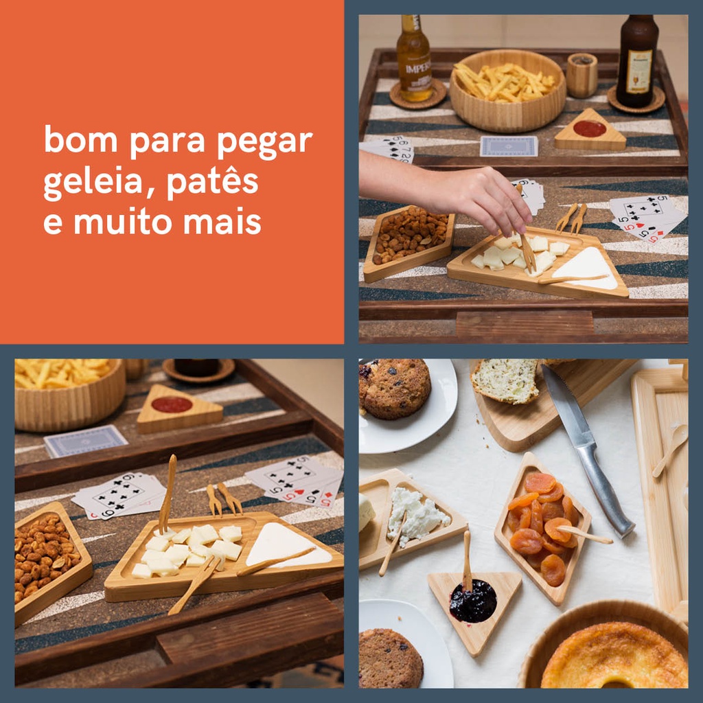 Detalhes do Conjunto De 12 Mini Talheres De Bambu - Oikos