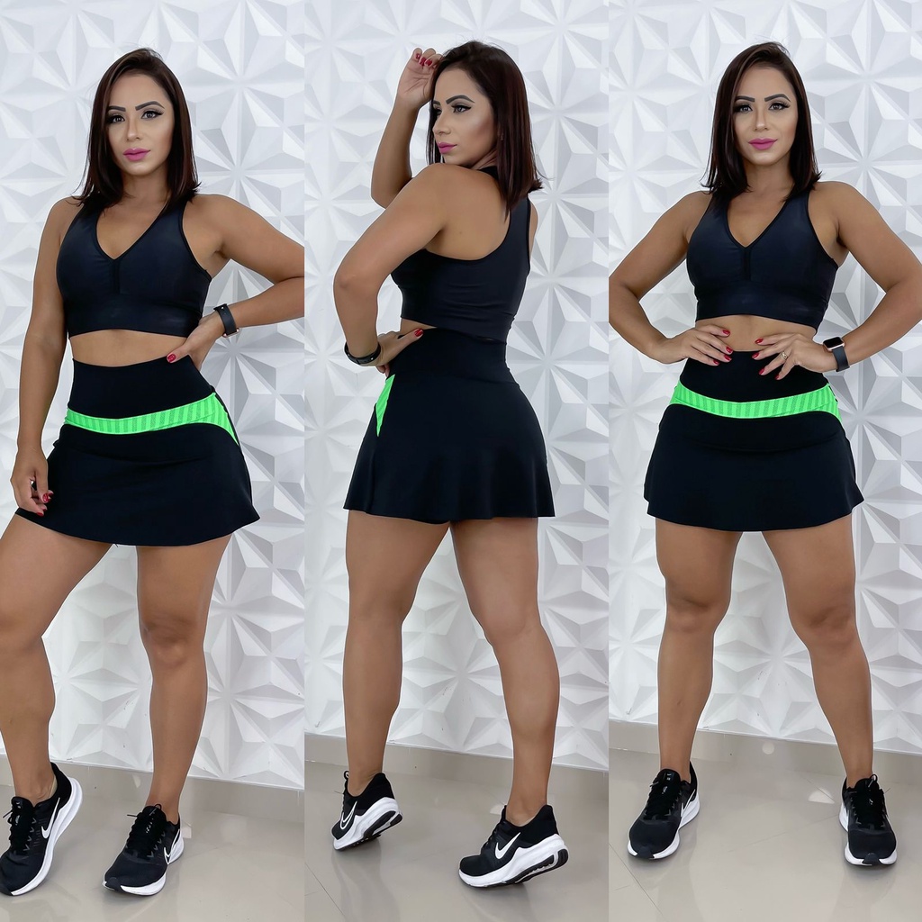 Short Saia Fitness Academia Shopee Brasil