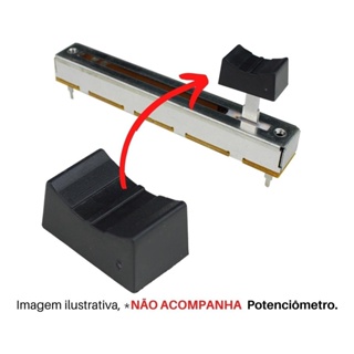 Knob cor Cinza para Potenciômetro Deslizante Mesa de Som Volume Staner Pequeno - Kit com 10 Peças em Oferta na Shopee