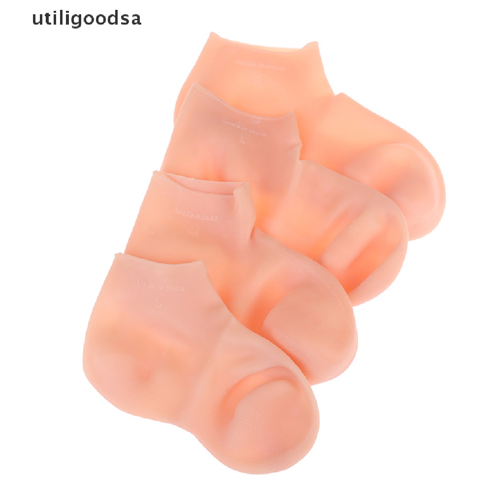 (utiligoodsa) 1 Par De Meias Para Cuidados Com Os Pés Gel Hidratante De Silicone Anti Rachaduras Proteger Venda Quente