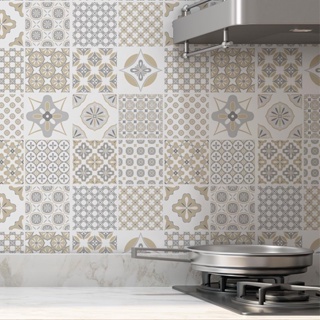 Papel de Parede Adesivo Autocolante Azulejos Cozinha Banheiro Box Lavável Vinílico - SSAZ-128 em Oferta na Shopee