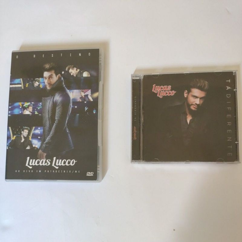 Combo Lucas Lucco: CD Tá Diferente + DVD O Destino - Primeiras Tiragens AA (Raridade)