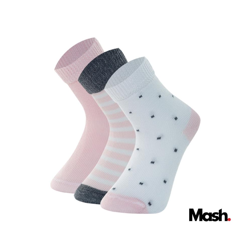Kit Com 3 Pares Meias Mash Baby Cano Medio Infantil Algodao Original Kids