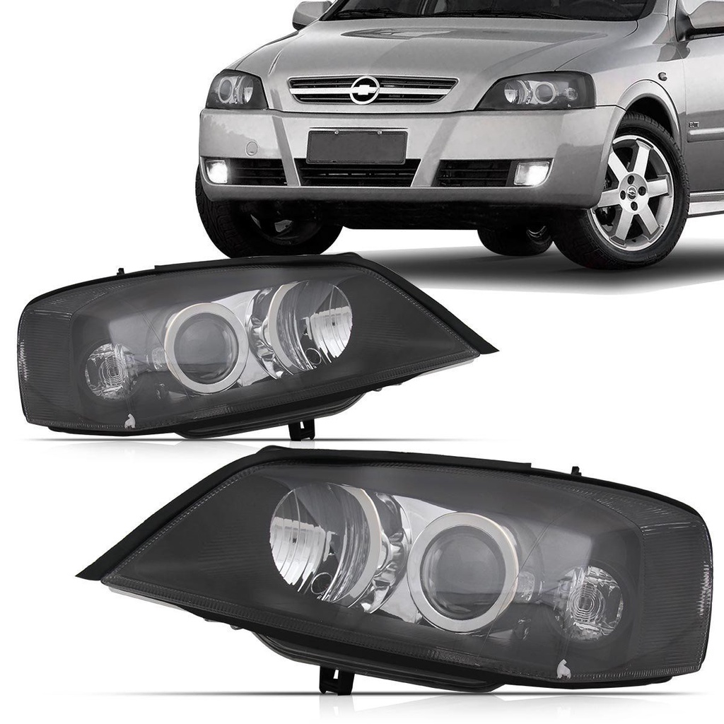 Par Farol Astra 2003 2004 2005 2006 2007 2008 2009 2010 2011 2012 Foco Duplo Máscara Negra em Oferta na Shopee