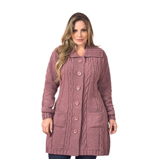 Sobretudo Feminino Plus Size Tricot Premium Mousse Quentinho