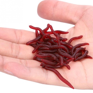50pcs Bionic Earthworm Silicone Macio Isca de Silicone Minhocas Conjunto de Iscas de Pesca para Carpa Iscas Artificiais de Peixe em Oferta na Shopee