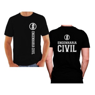 Camiseta Camisa Engenharia Civil Universitaria Manga Curta