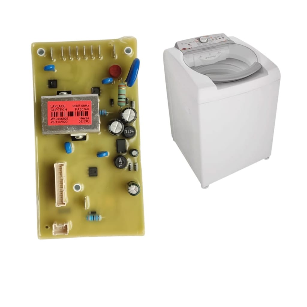 Placa de potência para lavadora Brastemp BWL11 W10446925 / 220V