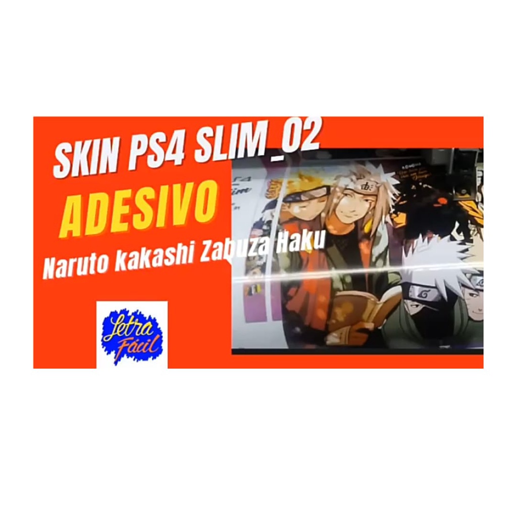 Skin Ps4 Slim Adesivo Naruto Kakashi Zabuza Haku