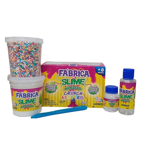 Fábrica De Slime Kimeleka Crunch Arco Iris Acrilex em Oferta na Shopee