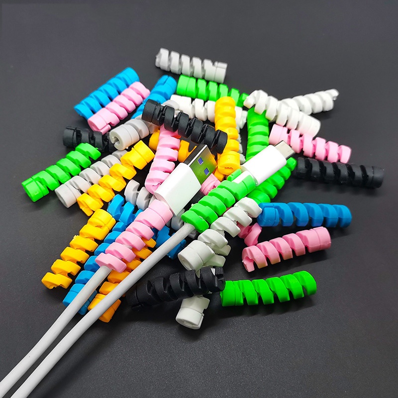 [Disponível] 1 Peça Clipe Enrolador De Cabo De Fio Protetor Carregador De Silicone Para Organizador USB De Carregamento