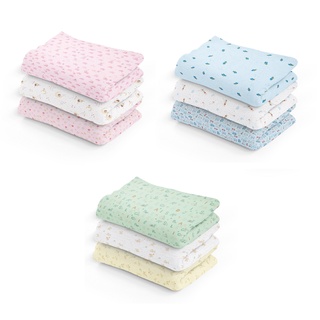 Cueiro Flanelado 100 Cm X 80 Cm 03 Unidades