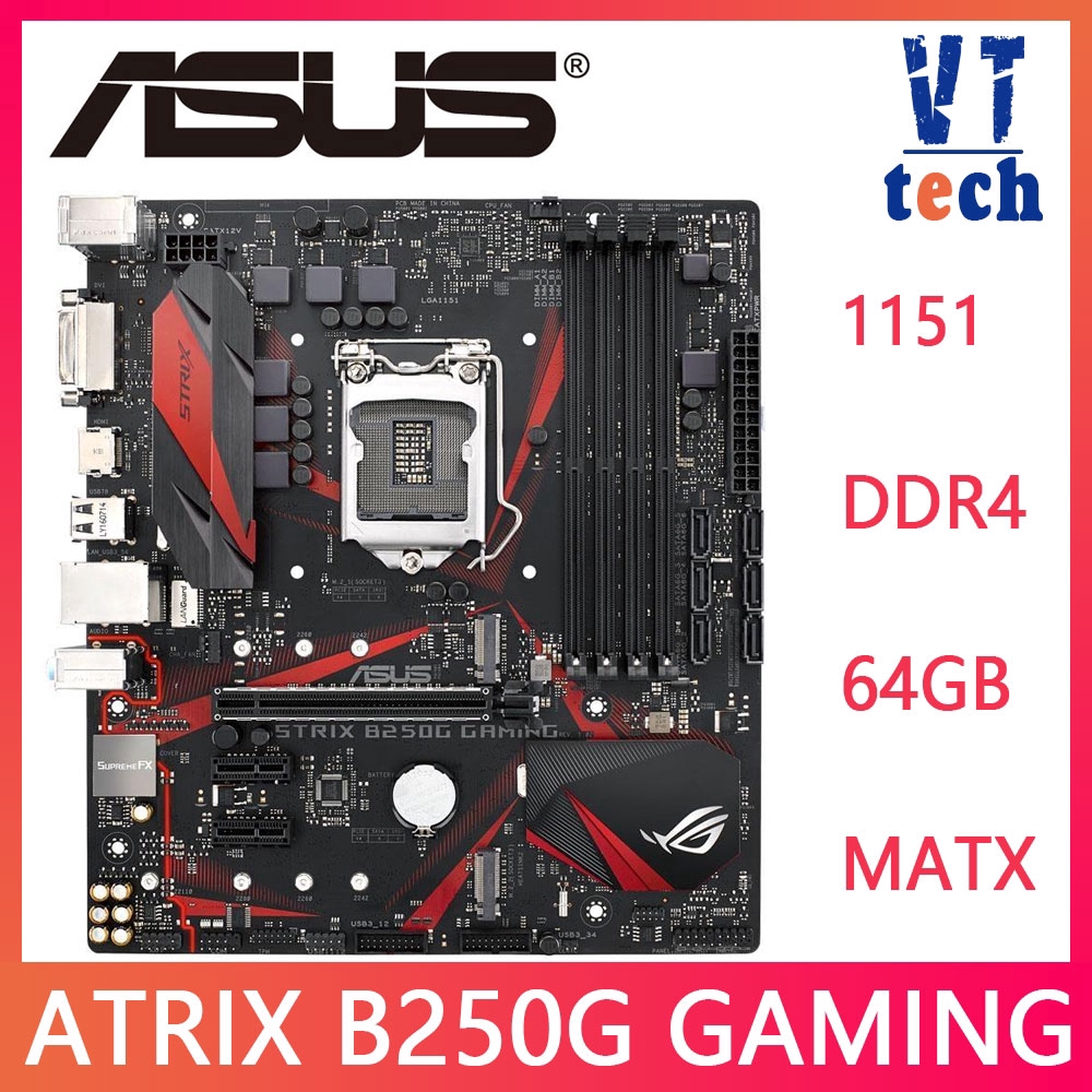 original motherboard for ASUS ROG STRIX B250G GAMING DDR4 LGA 1151 64GB b250 b150 DVI HDMI Desktop motherboard