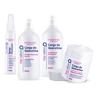 Kit Capilar Carga De Queratina Top Salon Facinatus - 4 Itens