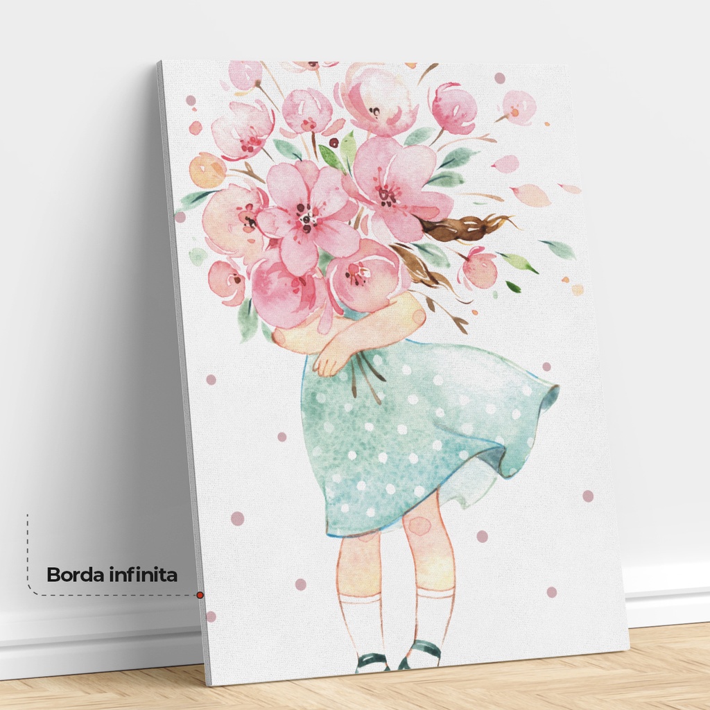 Kit Quadro Decorativo Infantil Quarto De Menina Aquarela · foto 2