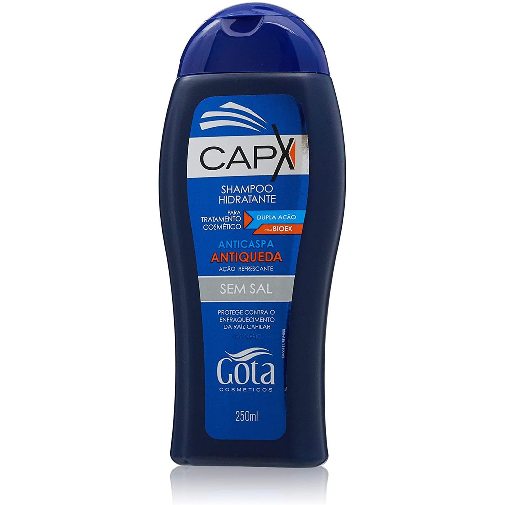 CAPX Shampoo Hidratante Anticaspa Antiqueda 250 Ml Linha Gota Sem Sal ...