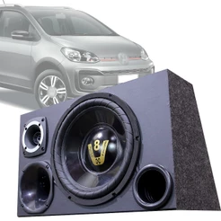 Caixa Trio Som Automotivo Trio Completa Subwoofer Para Volkswagem Up VW UP!