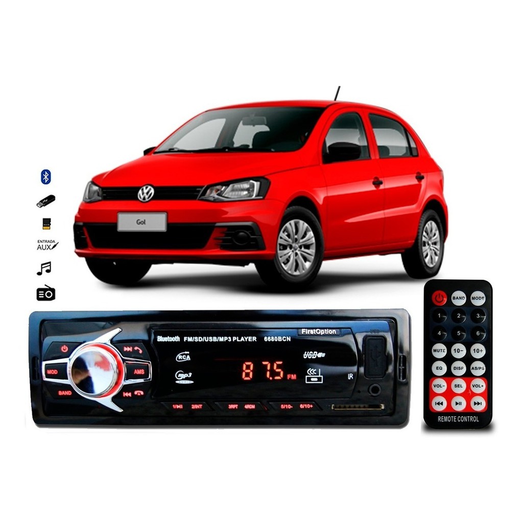 Aparelho Som Mp3 Vw Gol G3 G4 G5 Bluetooth Pendrive Rádio em Oferta na Shopee