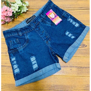 shorts jeans cintura alta plus .