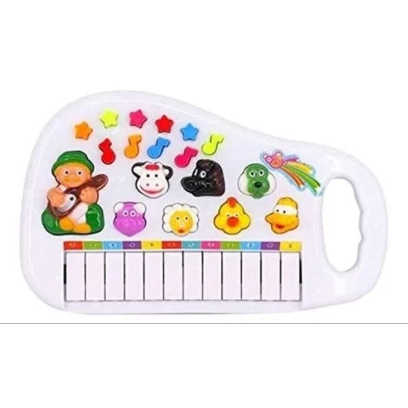 Piano Teclado Animal Infantil Sons Eletrônico 12 Teclas em Oferta na Shopee