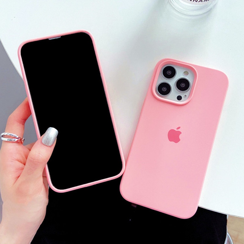 Rosa Para iPhone 17/16/15/13/14/12/11/Pro max/Air/XS XR/7/8/Plus/SE/Mini/Capa De Telefone De silicone Líquido em Oferta na Shopee