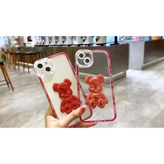 Capa Capinha transparente Proteção Câmera Fechada pra iphone 14/14max/14pro/14promax/13/12/11-urso