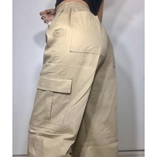 Calça Cargo Caqui e bege skatista unissex em Oferta na Shopee
