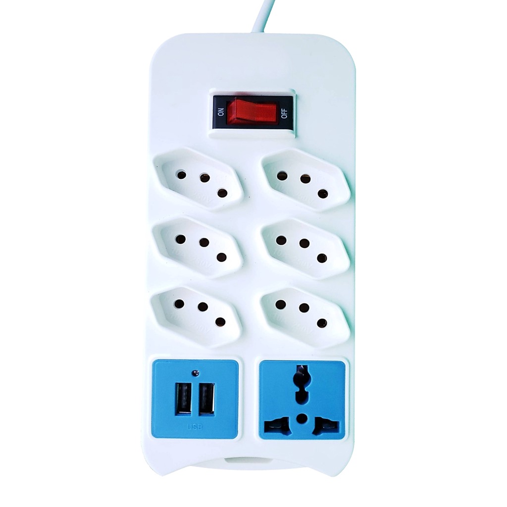 Filtro de Linha 6 Tomadas Bivolt USB - Zorro