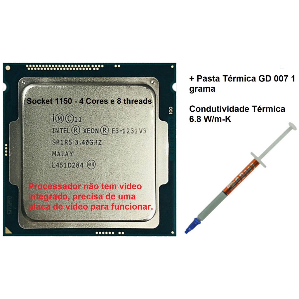 中古動作品CPU Intel XEON E3-1231V3 SR1R5 特価品コーナー☆