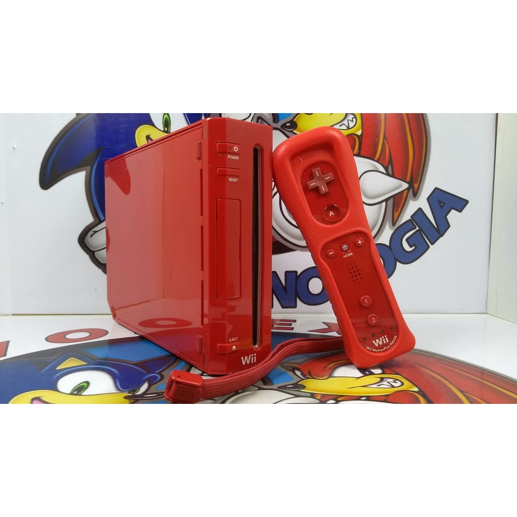 nintendo wii vermelho raro lindo