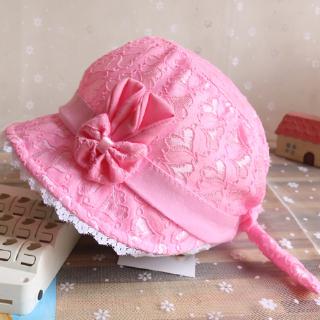 Chapéu De Bebê De Verão Princesa Com Laço Vazado