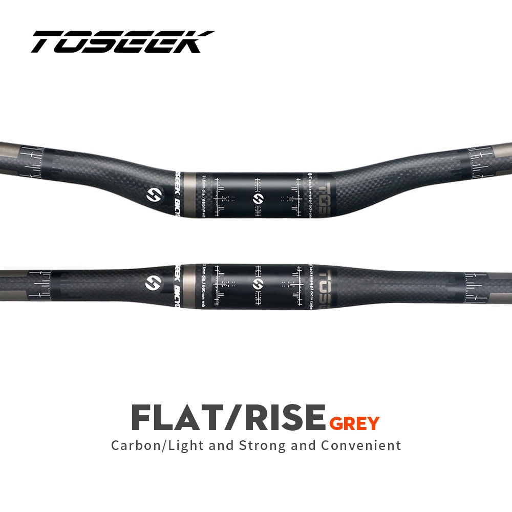 TOSEEK Guidão De Carbono MTB Plano Ou Bicicleta Fosca 31.8 * 580/600/620/640/660/680/700/720/740/760mm Peças
