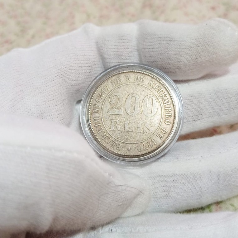 Moeda 200 Réis 1878 Império do Brasil