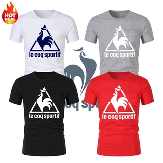 Camiseta De Algodão Para Homens Impresso Le Coq Sportif De Alta Qualidade Primavera Verão Manga Curta Casal Tees Round Neck Tops