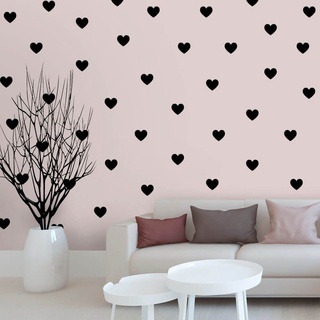 24 Unidades Adesivo decorativos corações coração preto 3,5X3,0CM cada