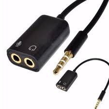 Cabo Adaptador P3 P2 Combo Fone E Microfone Headset = CONECTOR = 1 P3 4 CONTATOS 3.5MM PADRÃO TRRS + 2 P2 FÊMEA FONE & MIC MICROFONE 3.5MM