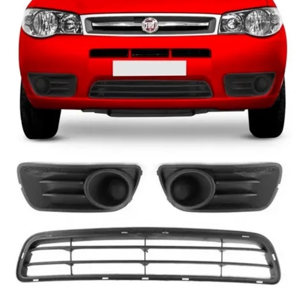 Kit Grade Para-choque Palio Siena Economy 2004 A 2014 Sem Furo em Oferta na Shopee