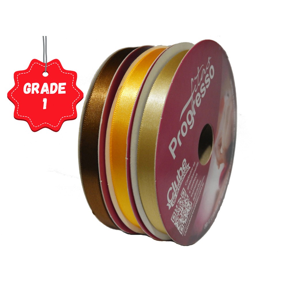 Fita de Cetim 10mm Progresso Face Simples N°2 50m em Oferta na Shopee